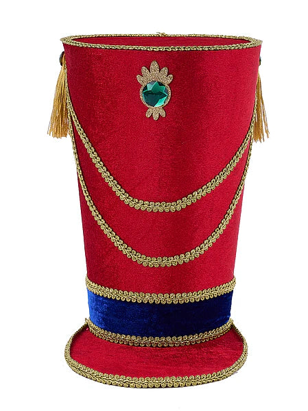 10.5"H X 7"W NUTCRACKER HAT- RED/ROYAL/EMERALD/GOLD- XC727789
