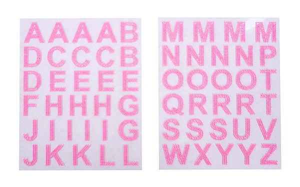 1.75"H PEARL DOT LETTER SHEET- PINK- MD169322