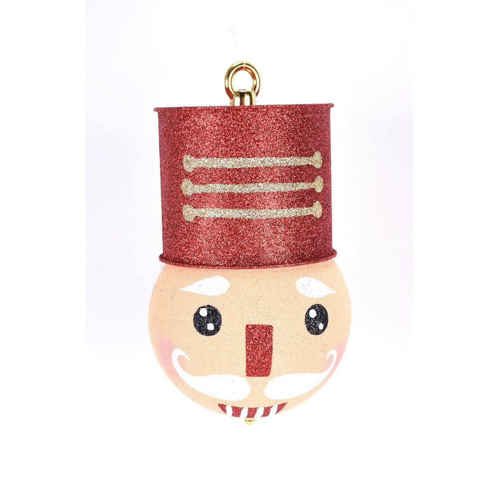 8.5" RED GOLD HOLIDAY NUTCRACKER ORN - 105322