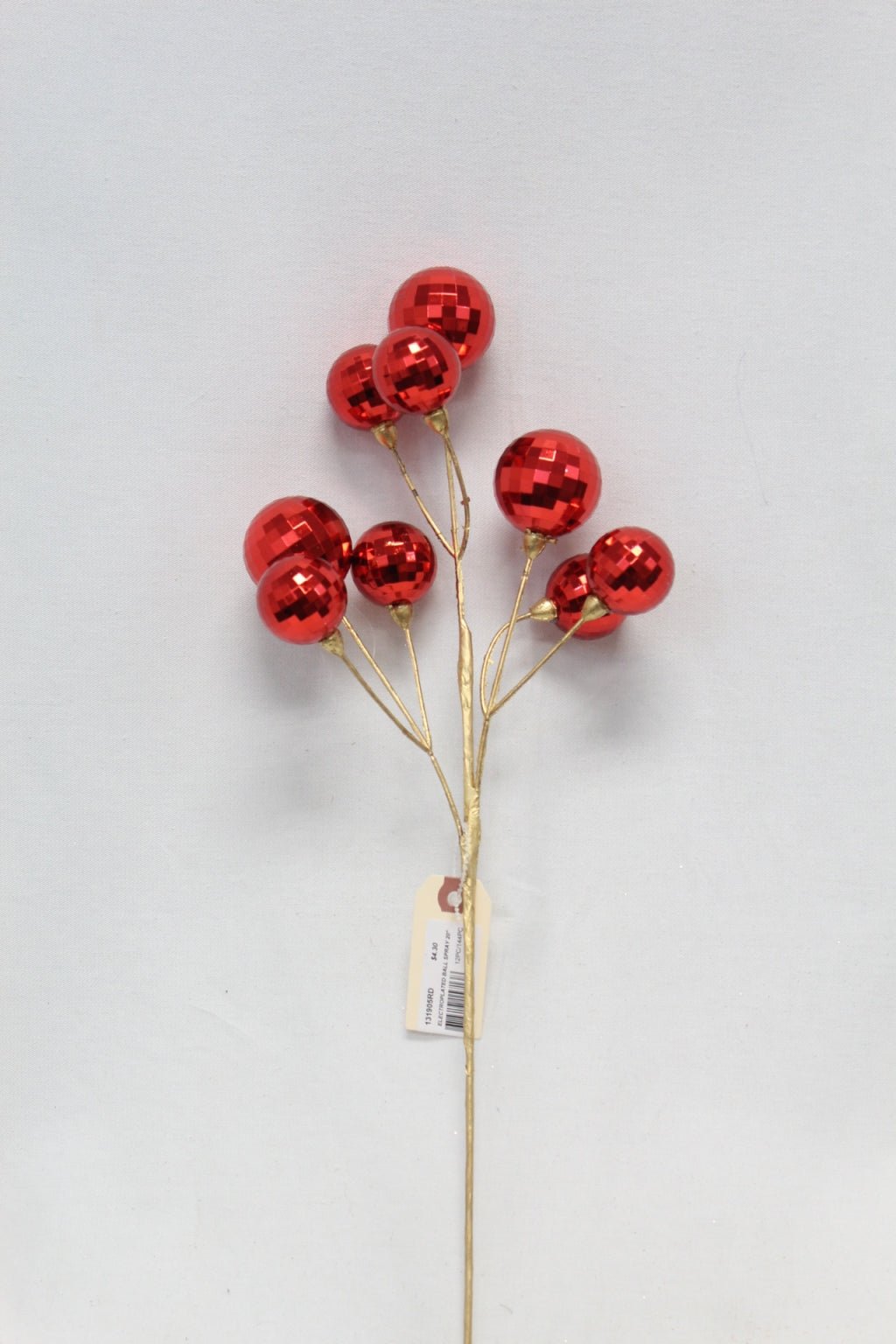 RED ELECTROPLATED BALL SPRAY 20'' - 131905RD