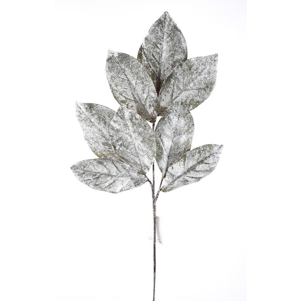 32" SNOW GREEN SNOW MAGNOLIA LEAF SPRAY - 135262