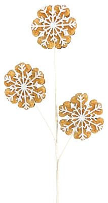 Gingerbread Snowflake Spray x 3 H28-BN-86840BN