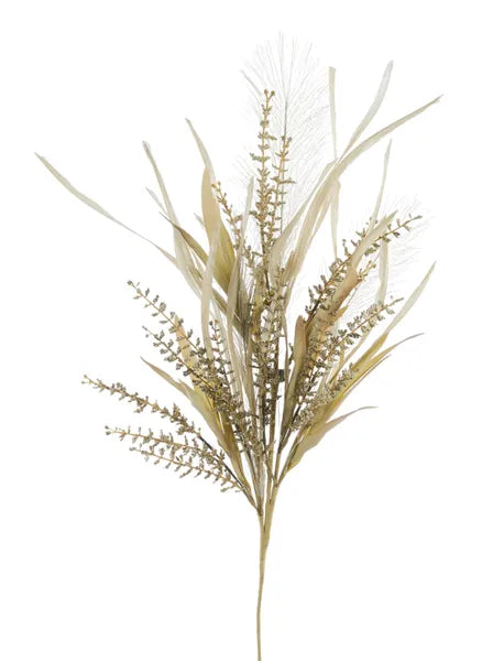 38"L STYRO BEAD/PAPER GRASS SPRAY-LIGHT SAGE GREEN-FH8165K1