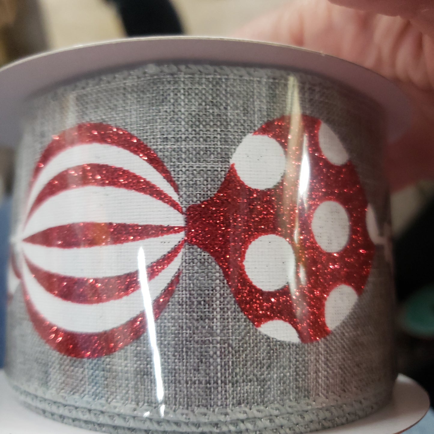 2.5"X10yd Christmas ornaments ribbon
