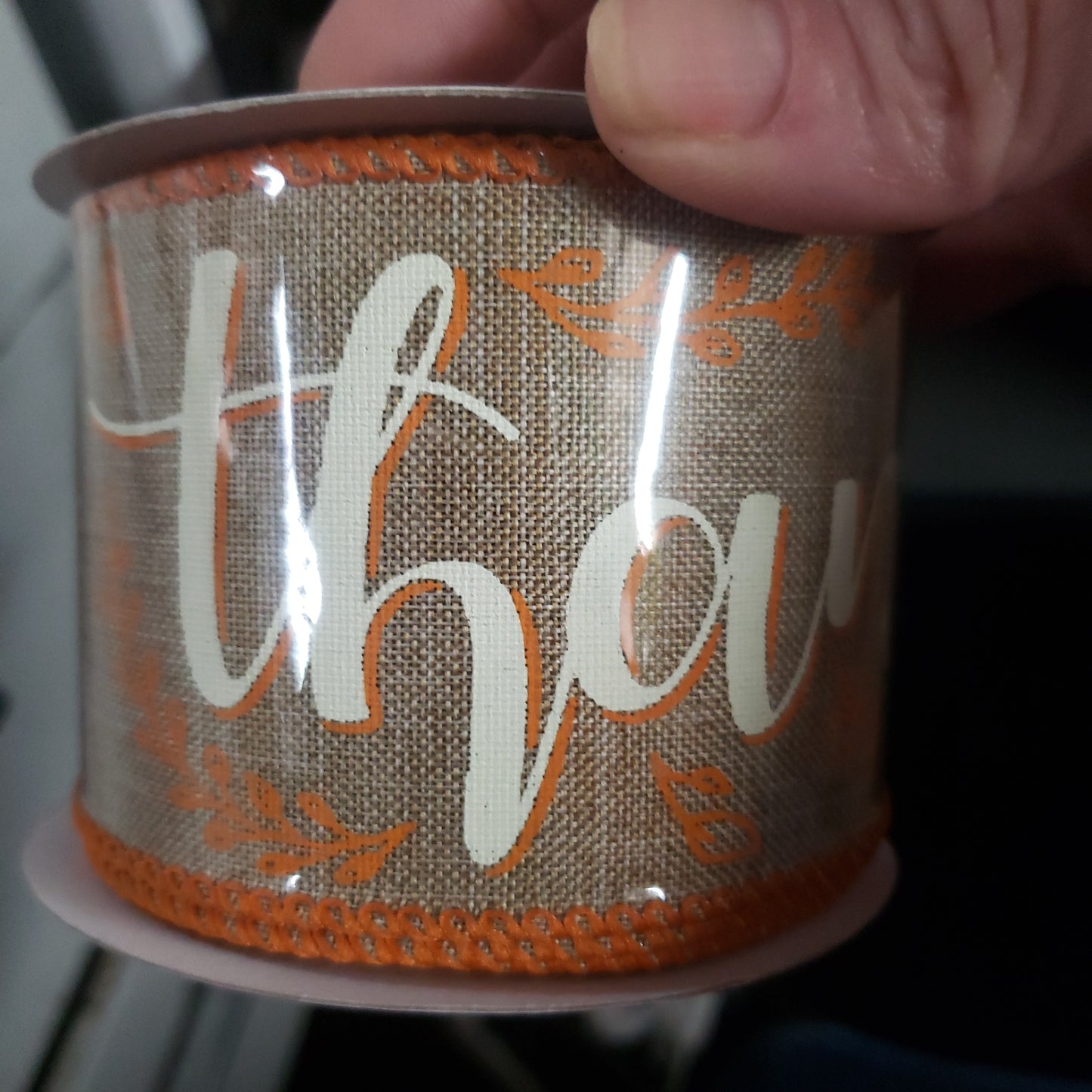 2.5"X10yd thankful fall ribbon
