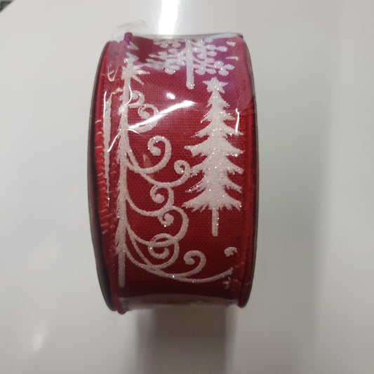 1.5 inch x 10 yards Christmas tree ribbon