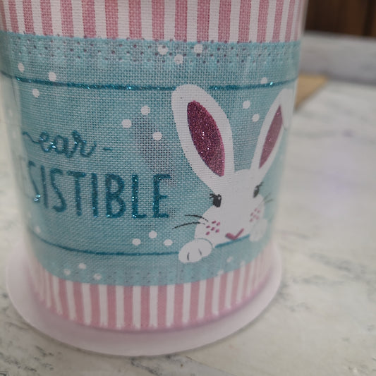 4" x 10 yards Easter bunny ribbon