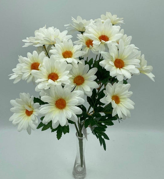 LARGE DAISY BUSH X 4 CREAM - 18141