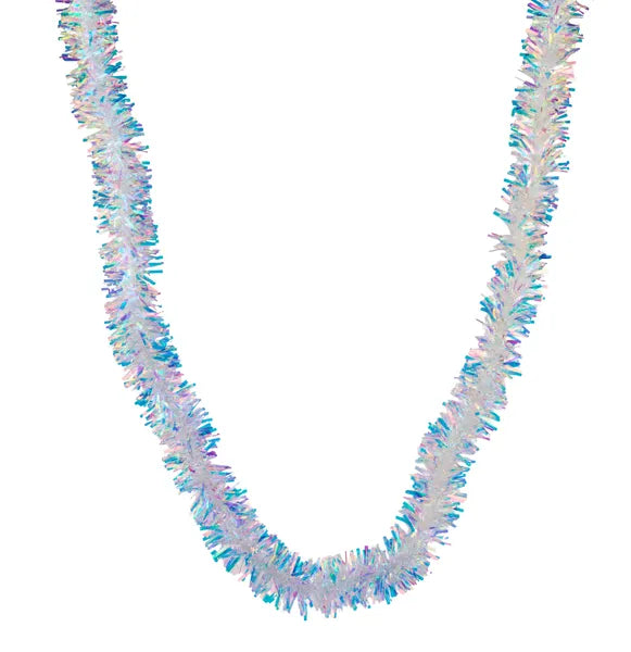 78"Lx3.5"Dia Tinsel Garland-Iridescent-XG2127