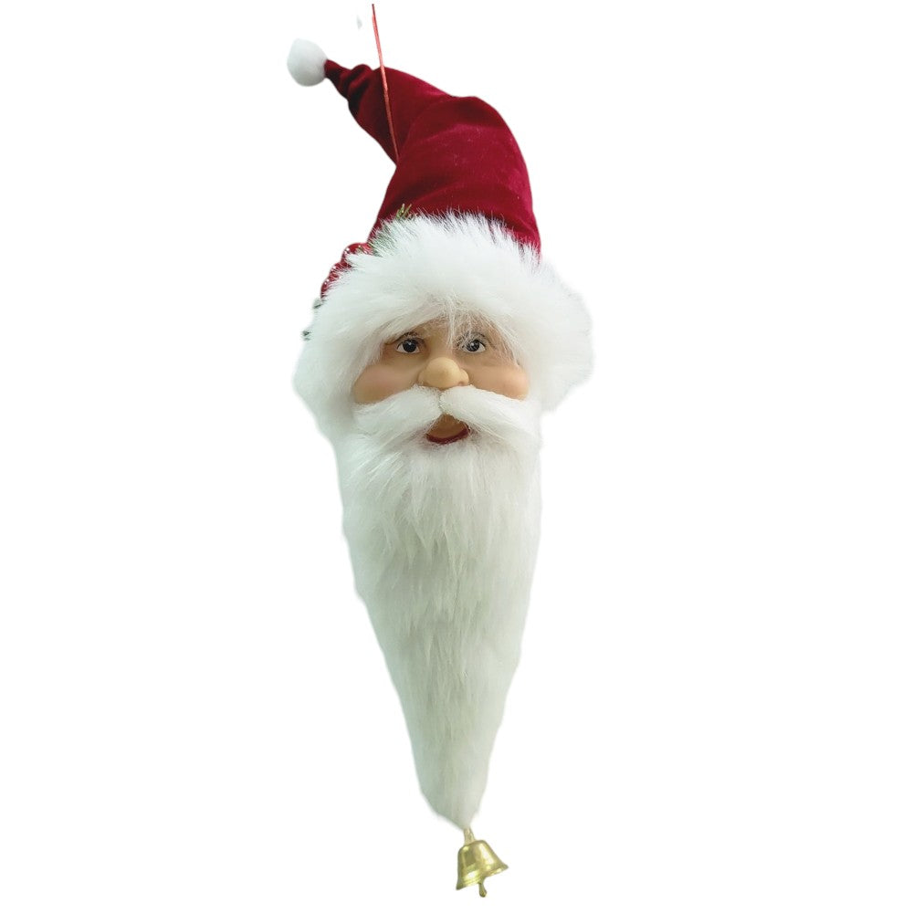 16" RED WHITE SANTA FACE ORN - 225292