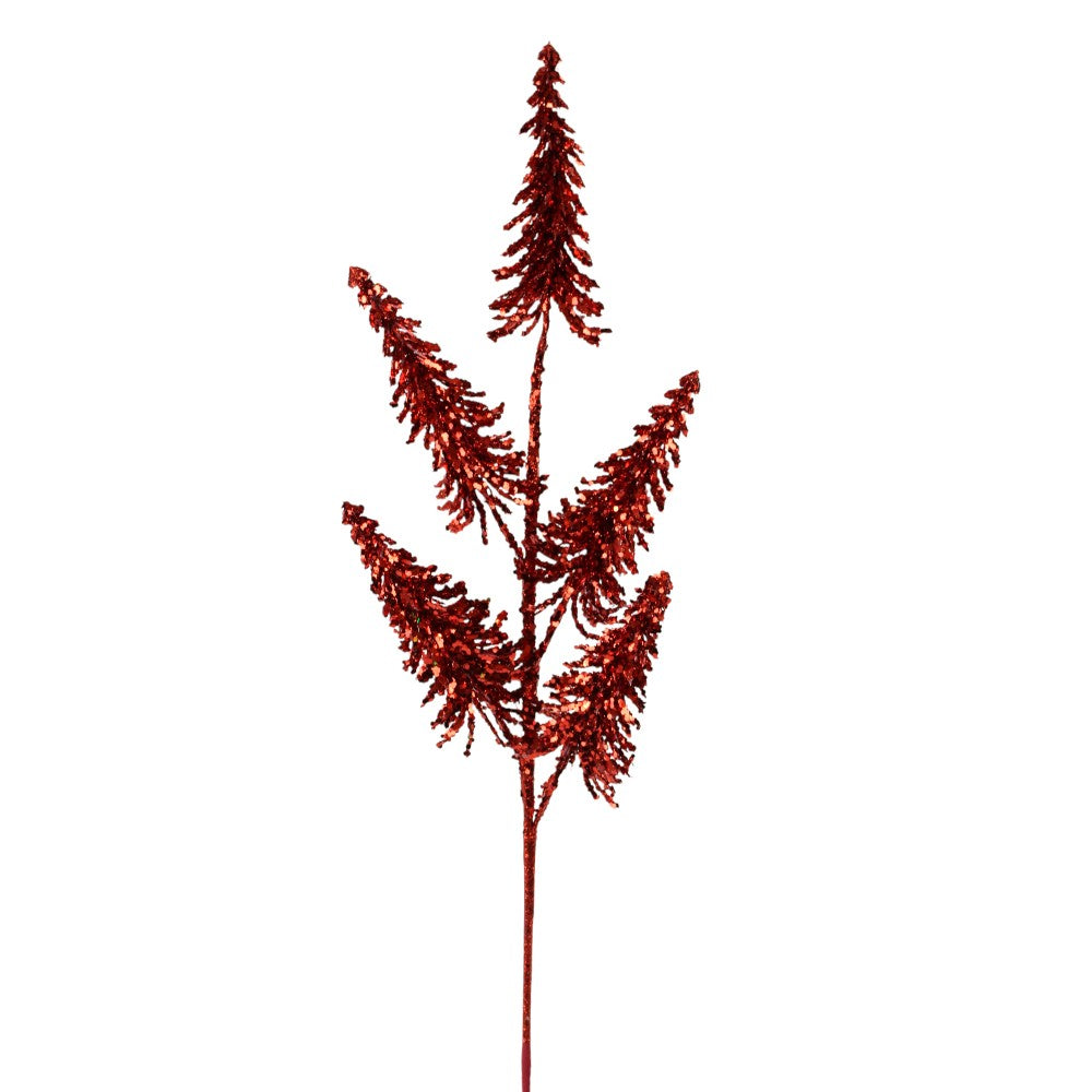29" RED GLITTER TREE SPRAY - 226995