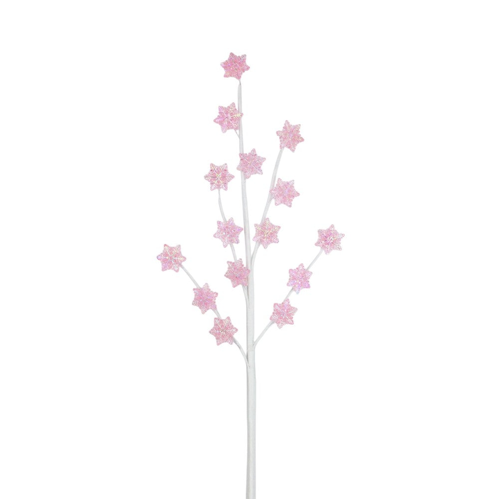 29" PINK ACRYLIC SNOWFLAKE SPRAY - 253473