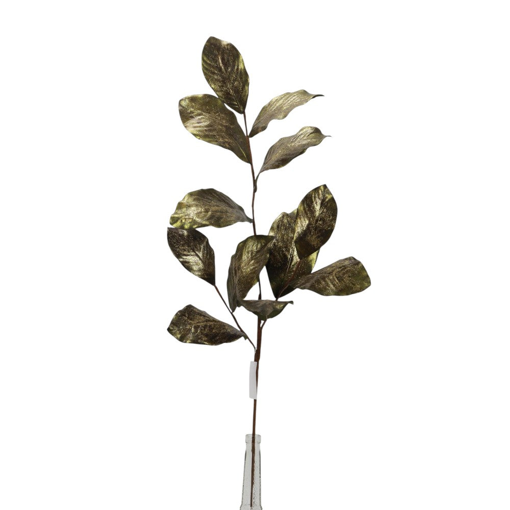 39" OLIVE METALLIC MAGNOLIA LVS STEM - 253800