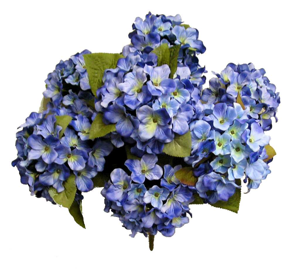 SATIN HYDRANGEA BUSH X 7-GPB730-PERIWINKLE