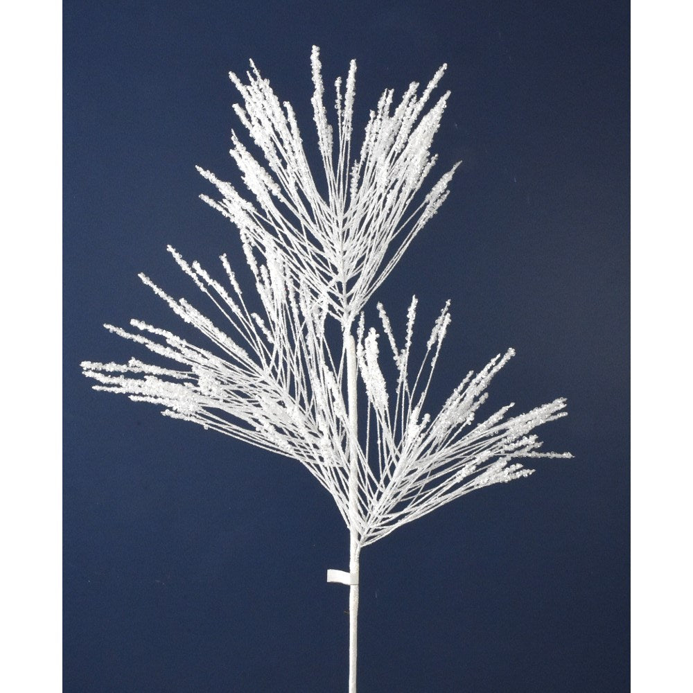 32" WHITE ICED LONG NEEDLE SPRAY - 280767