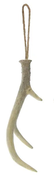 10" H ANTLER ORN W/JUTE HANGER-BROWN-MS1361