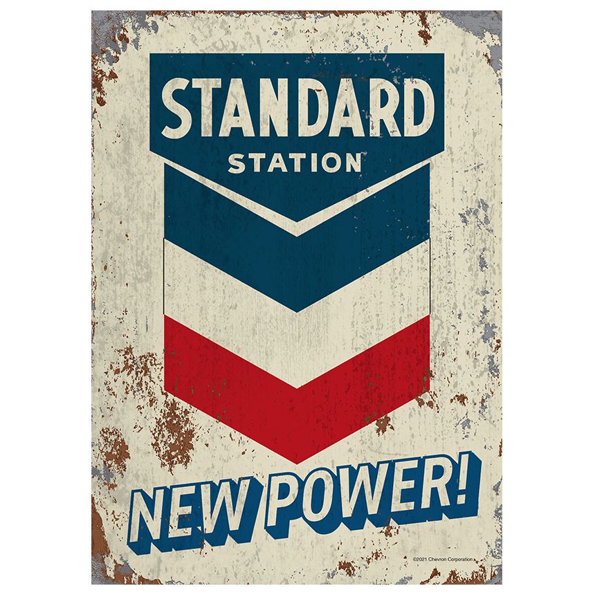 Chevron Standard 12 x 17" Tin Metal Sign-40316