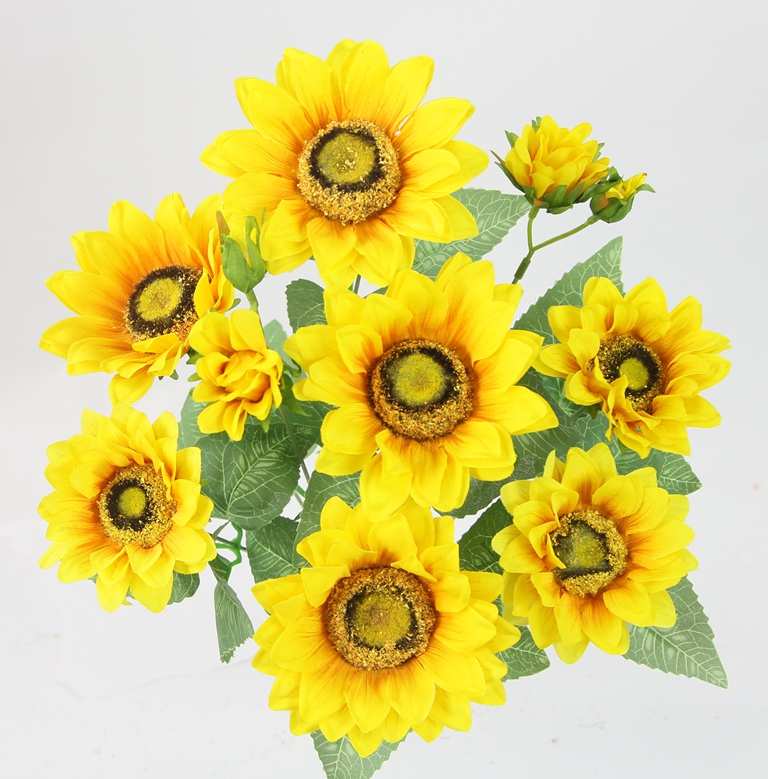 18" SUNFLOWER BUSH X 9-GPB22408-YELLOW