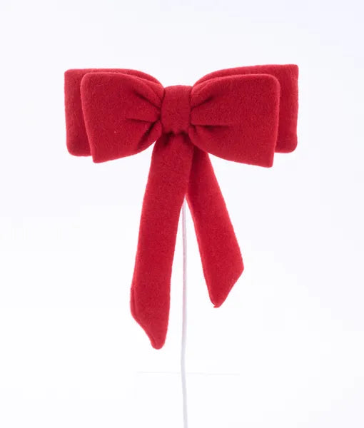 13"L Felt Bow Pick-Red-XS138624