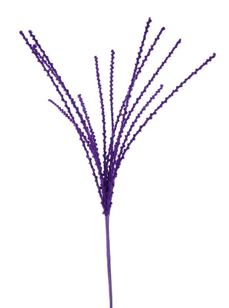 35"L Glttr/Ball/Rope Dangling Spray-Purple-MN049423