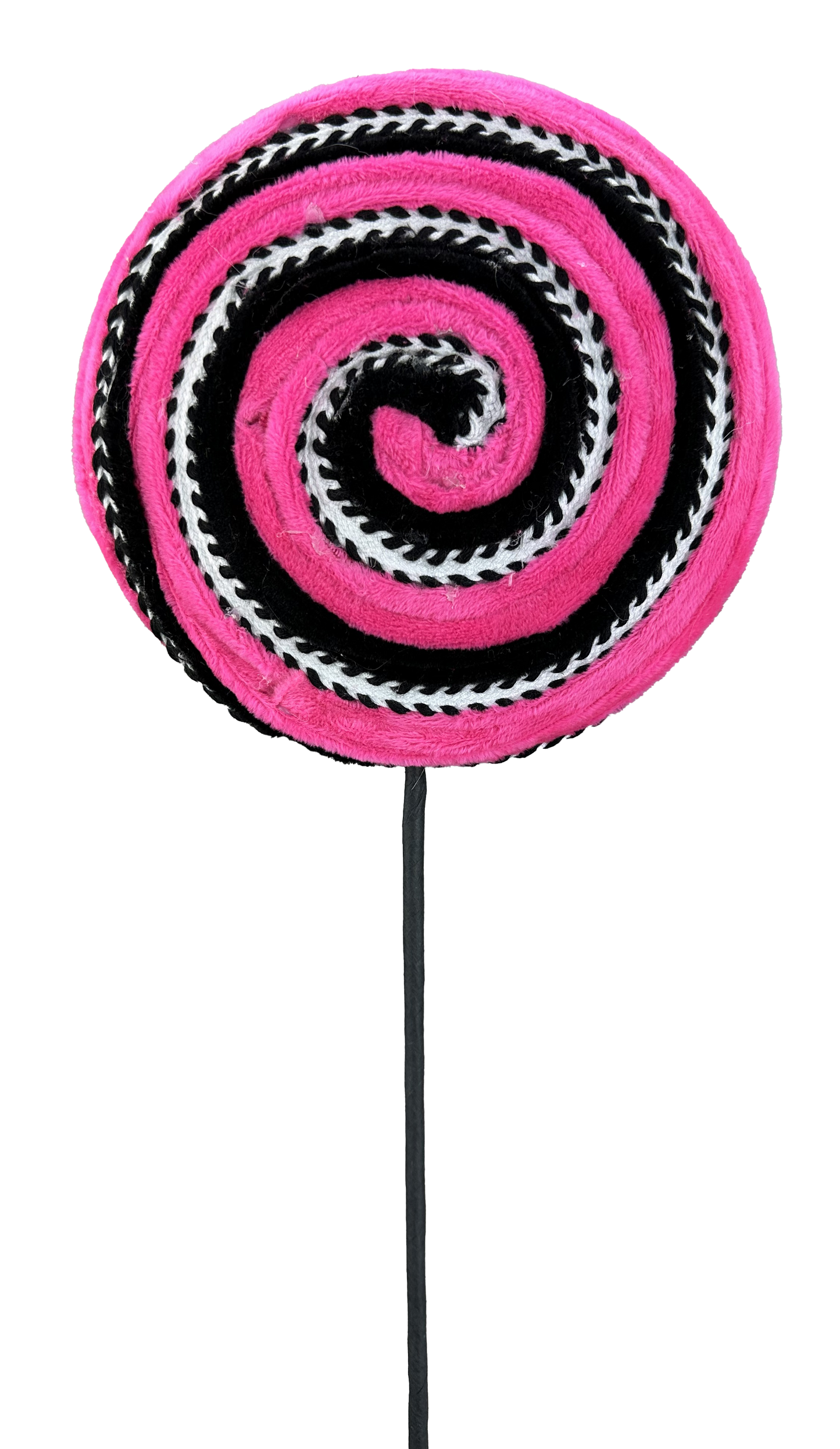 Black and Pink Velvet Lollipop H20xDIA7 - 57245BTBK