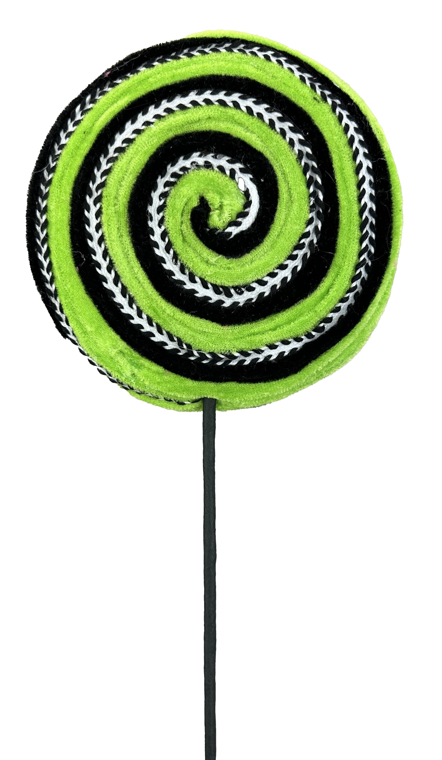 Black and Green Velvet Lollipop H20xDIA7 - 57245GNBK