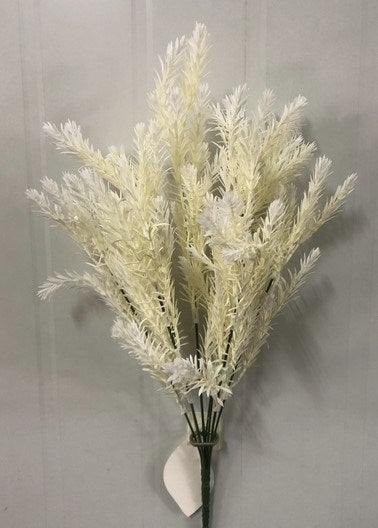 PLASTIC ROSEMARY BUSH X8 WHITE - 57756