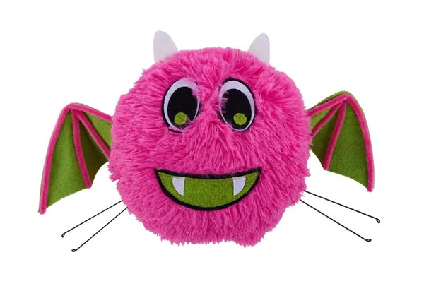 16"L FUZZY BAT WREATH ENHANCEMENT- PINK/WHITE/LIME GRN/BLACK- HH409478