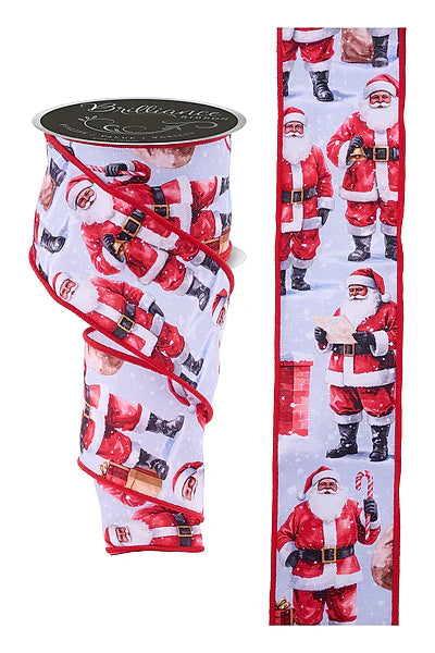 2.5"X10YD SANTA CLAUS- WHT/RED/BLACK/DK SKIN- LS127402