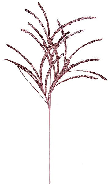 31"L GLITTERED/PAPER GRASS SPRAY- PINK- XS104922