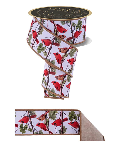 2.5"X10YD CARDINALS/FUSED- WHT/BRWN/RED- LX1138RT