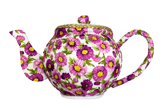 Purple Ornament Tea Pot H6 in x W10 in - 63202PU