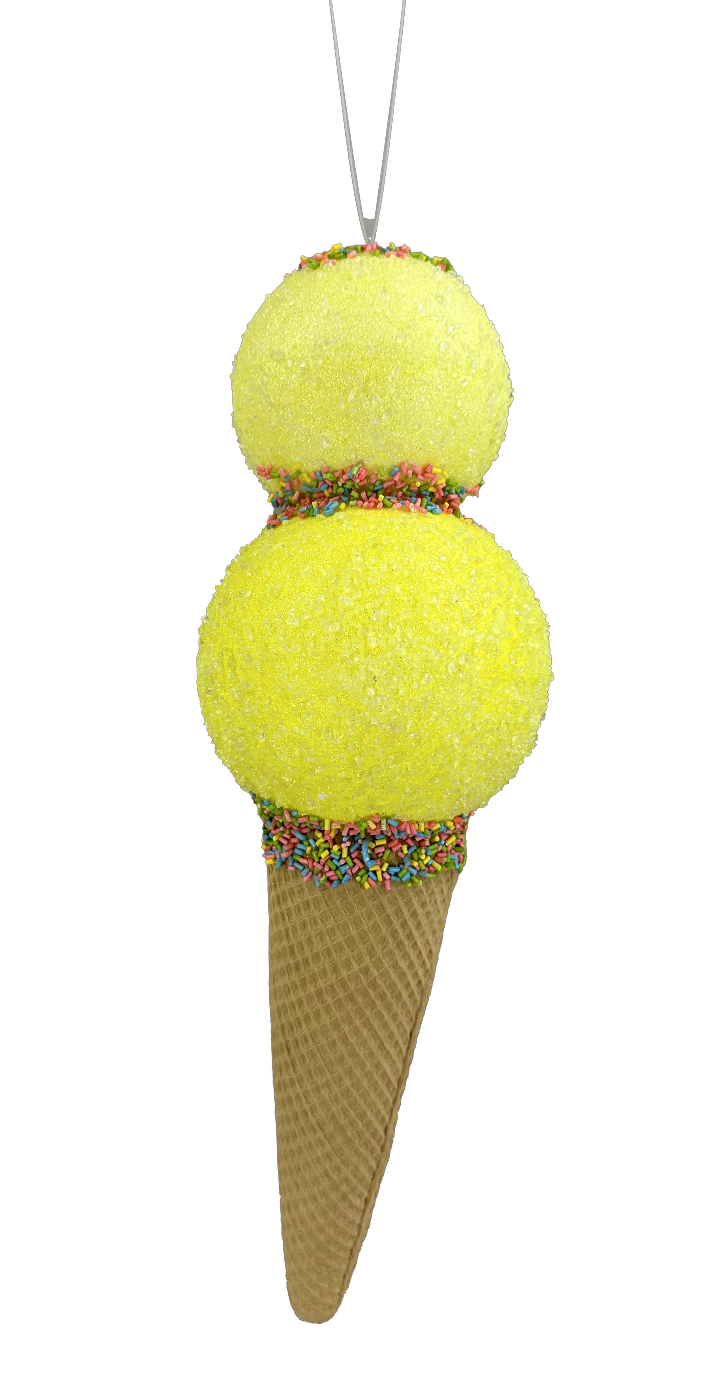Yellow Ice Cream Ornament H16 - 63394YW