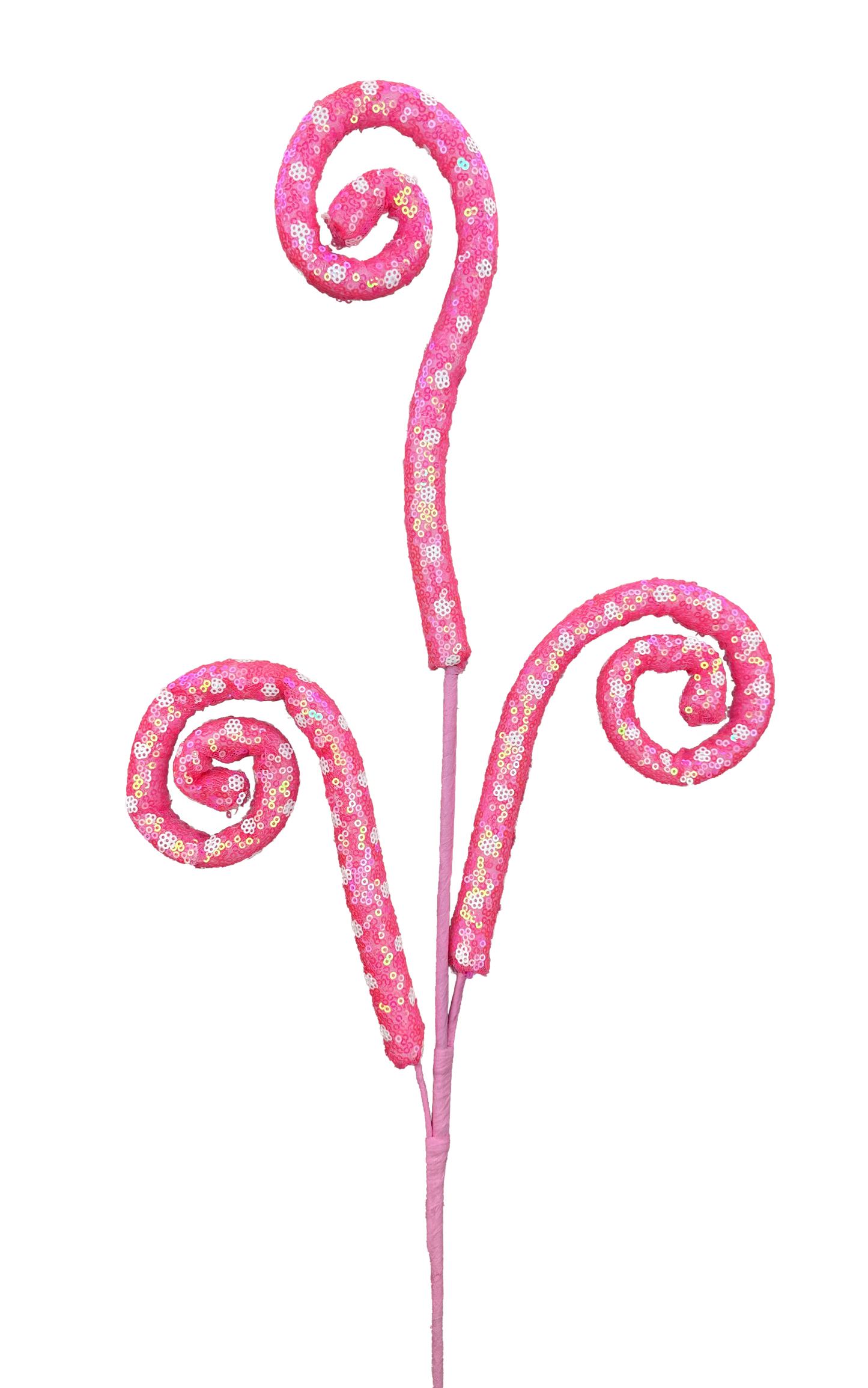 Sequin Polkadot Spiral Curly Spray x 3 H28 - 63608PK