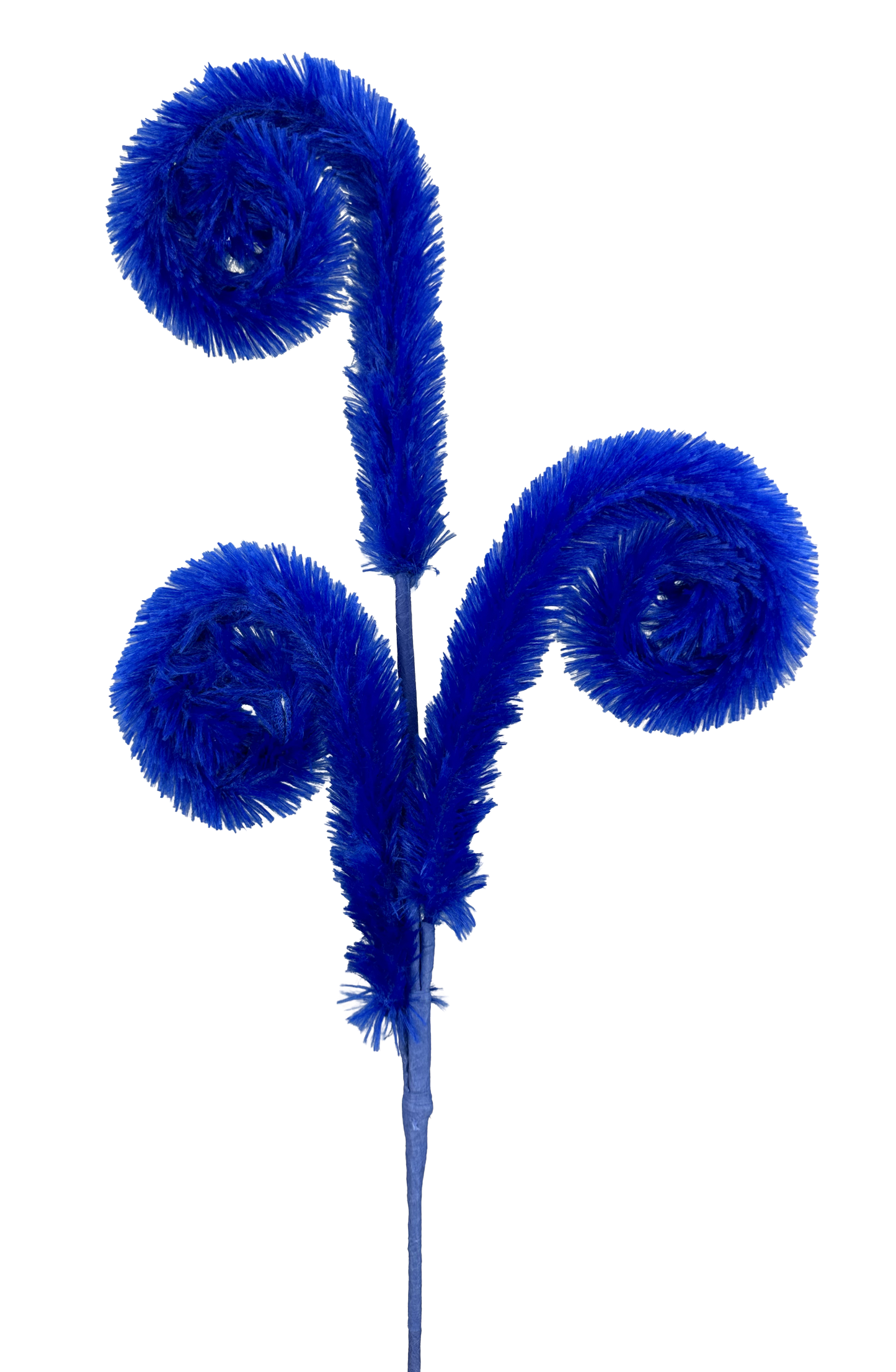 Navy Blue Furry Spiral Spray x 3 H28 - 63643NVBL