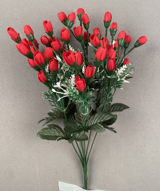 MINI BUD BUSH X 10 RED - 64105
