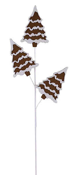 30"H GLITTER/FELT PINE TREE SPRAY- TAN/WHITE- XP018145