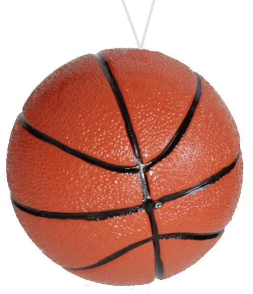 3.5"DIA PAINTED BASKETBALL ORN-ORANGE/BLACK-MS128920