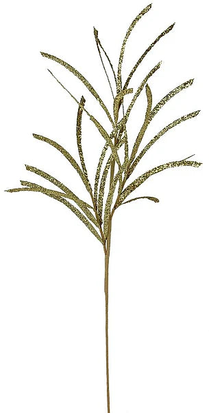 31"L GLITTERED/PAPER GRASS SPRAY- GOLD- XS104908