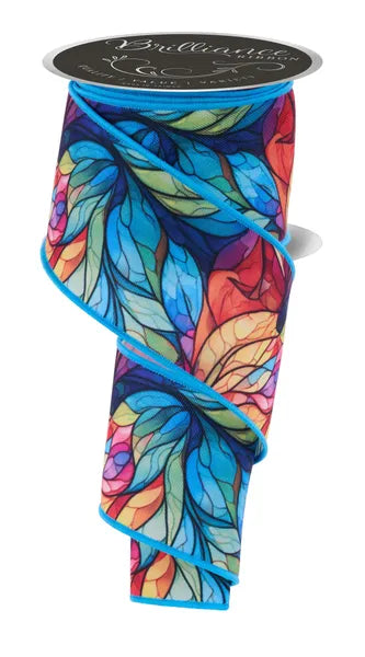 2.5" x 10yd Stained Glass-Ivory/Multi- LS1126RT