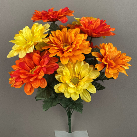 GERBER DAISY X 12 ORANGE AND YELLOW - 71313