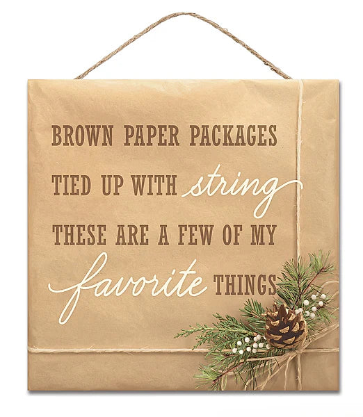 10"SQ MDF A FEW OF MY FAVORITE THINGS- IVORY/NAT/BROWN/GREEN- AP7462
