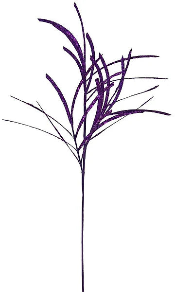 31"L GLITTERED/PAPER GRASS SPRAY- PURPLE- XS104923