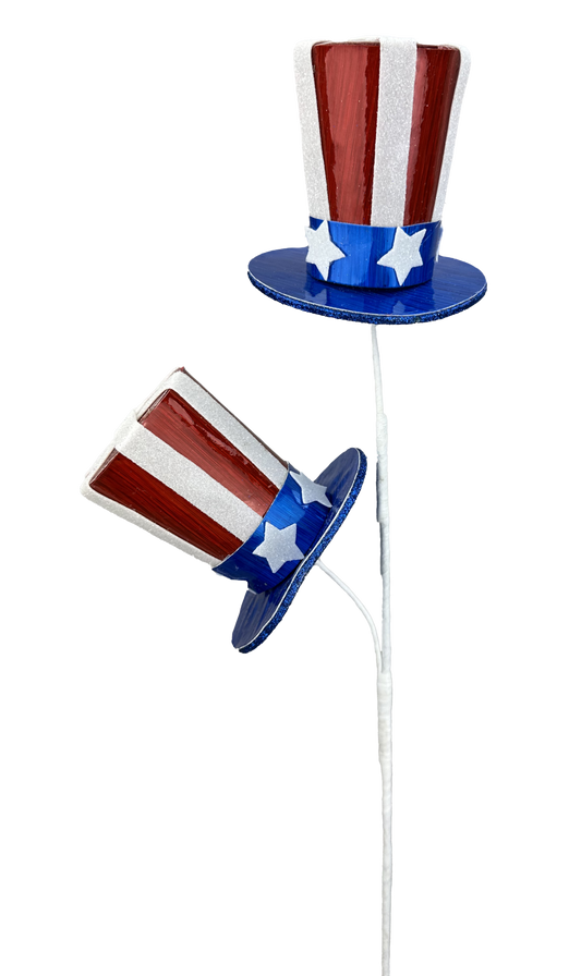 Glitter Stars Stripes Top Hat Spray x 2 H24 - 74239RWB