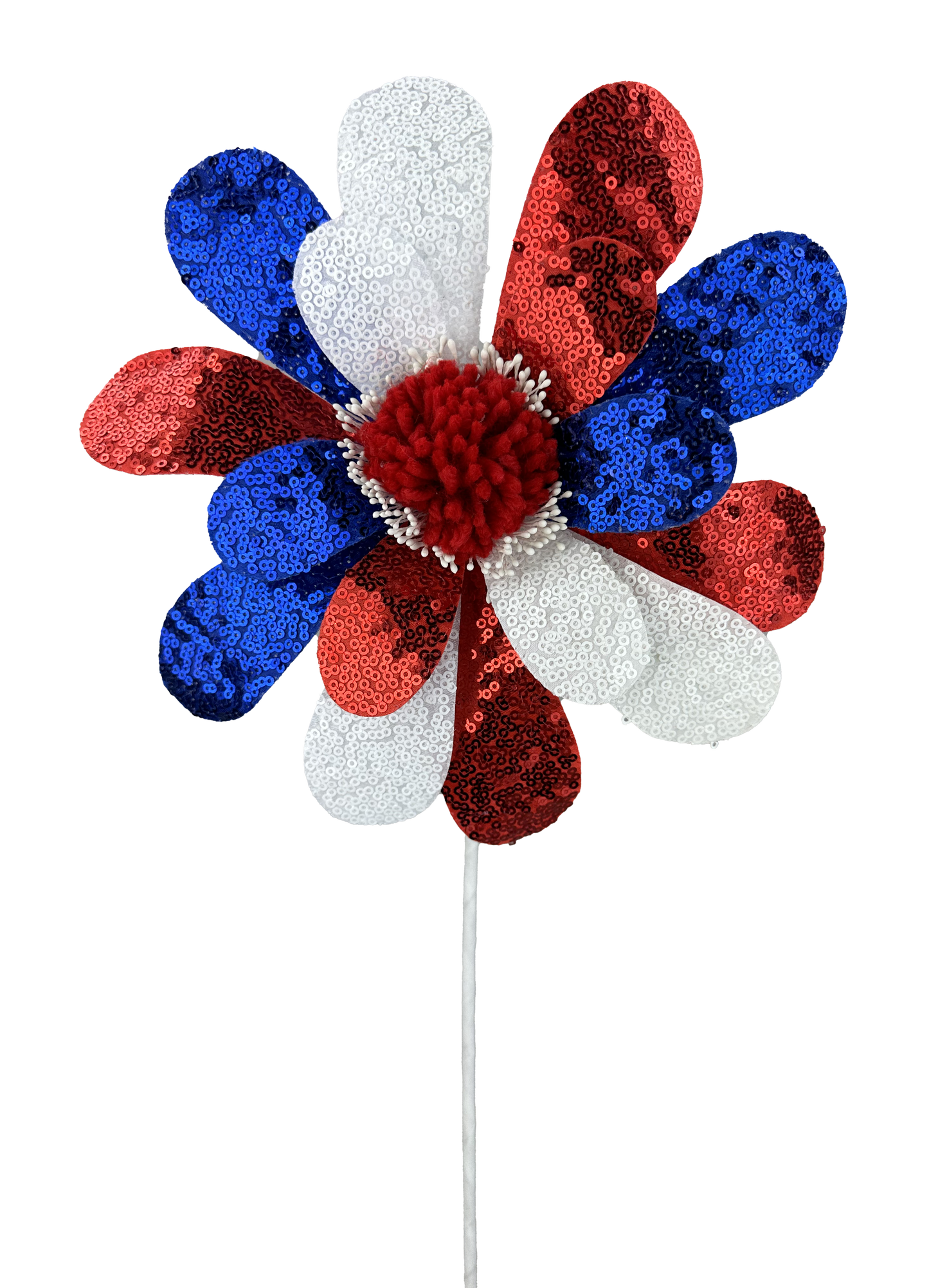 Sequin Daisy Spray H24xDIA8 - 74243RWB