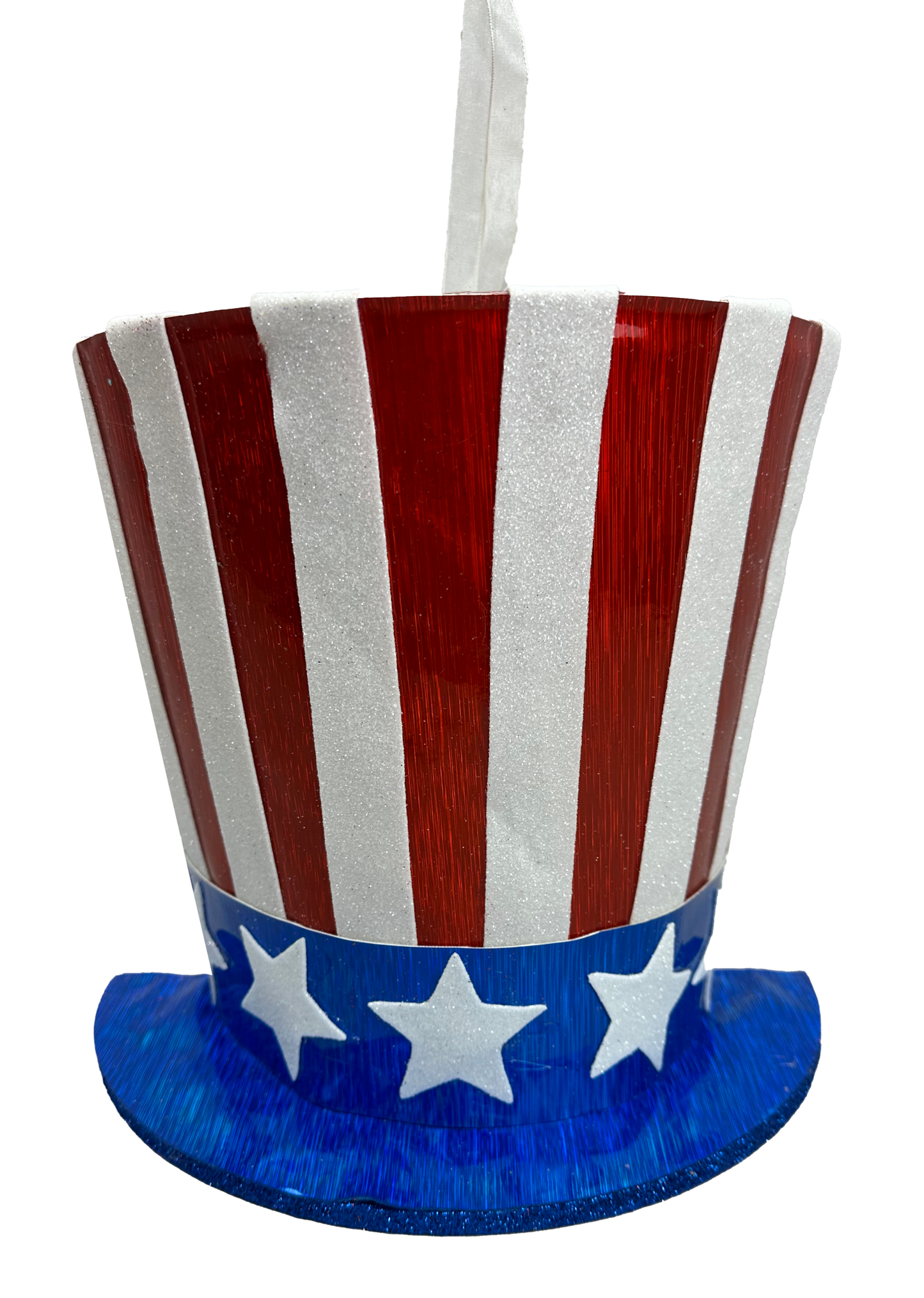 Orn Stars Stripes Half Top Hat H8.75xW10xD5 - 74253RWB