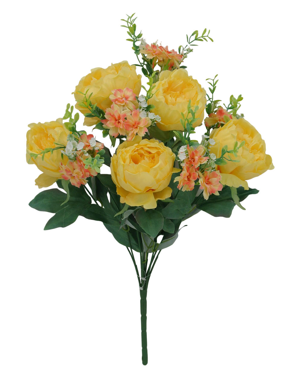 19 IN PEONY BUSH X 10 - 84295-YEL