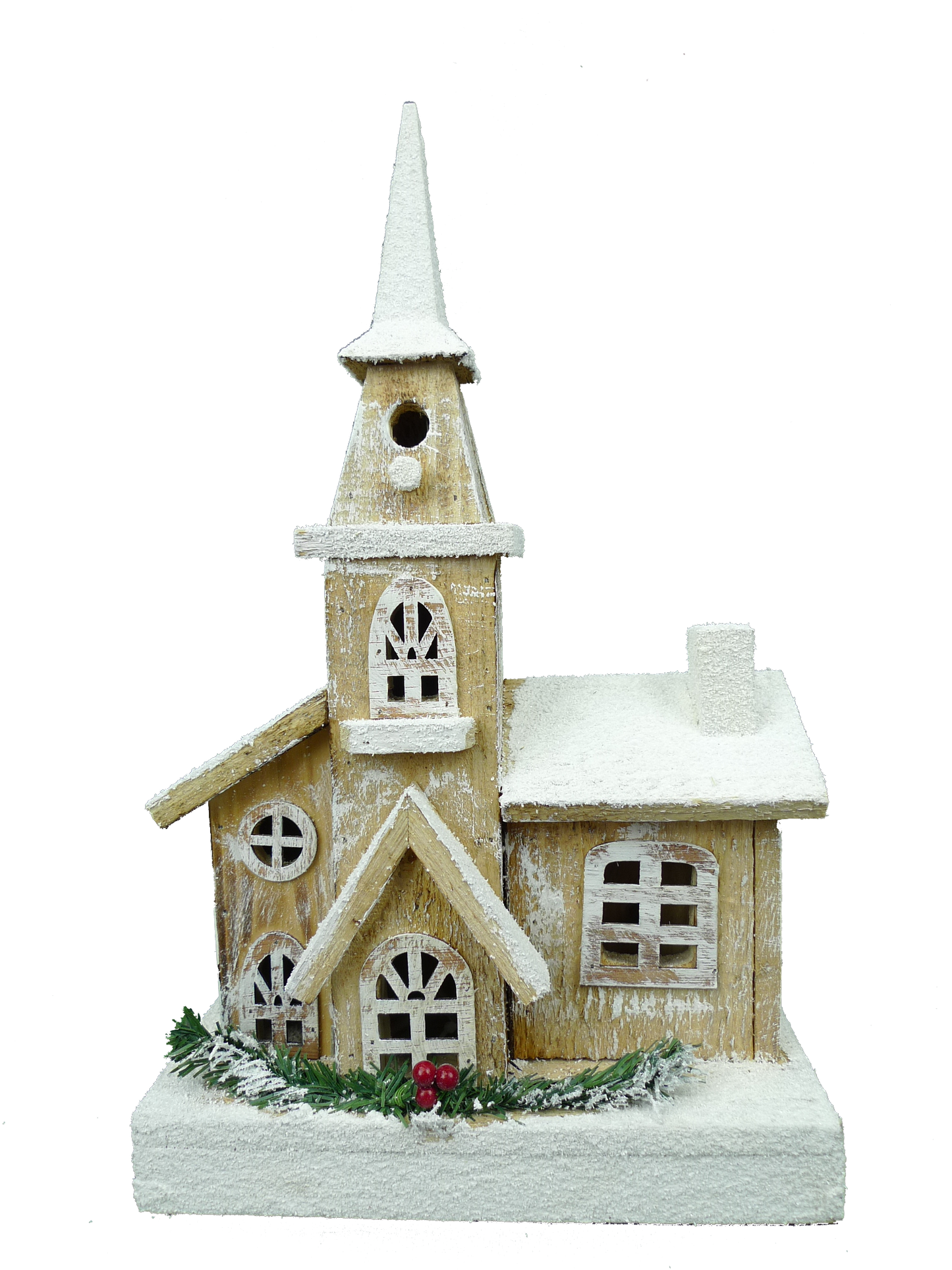 Wooden House 10 Led Lights 16X9.5X3.5 - 84423BN