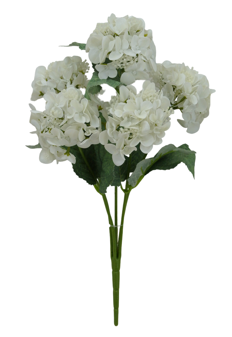17 IN CREAM HYDRANGEA BUSH X 5 - 84845-CR