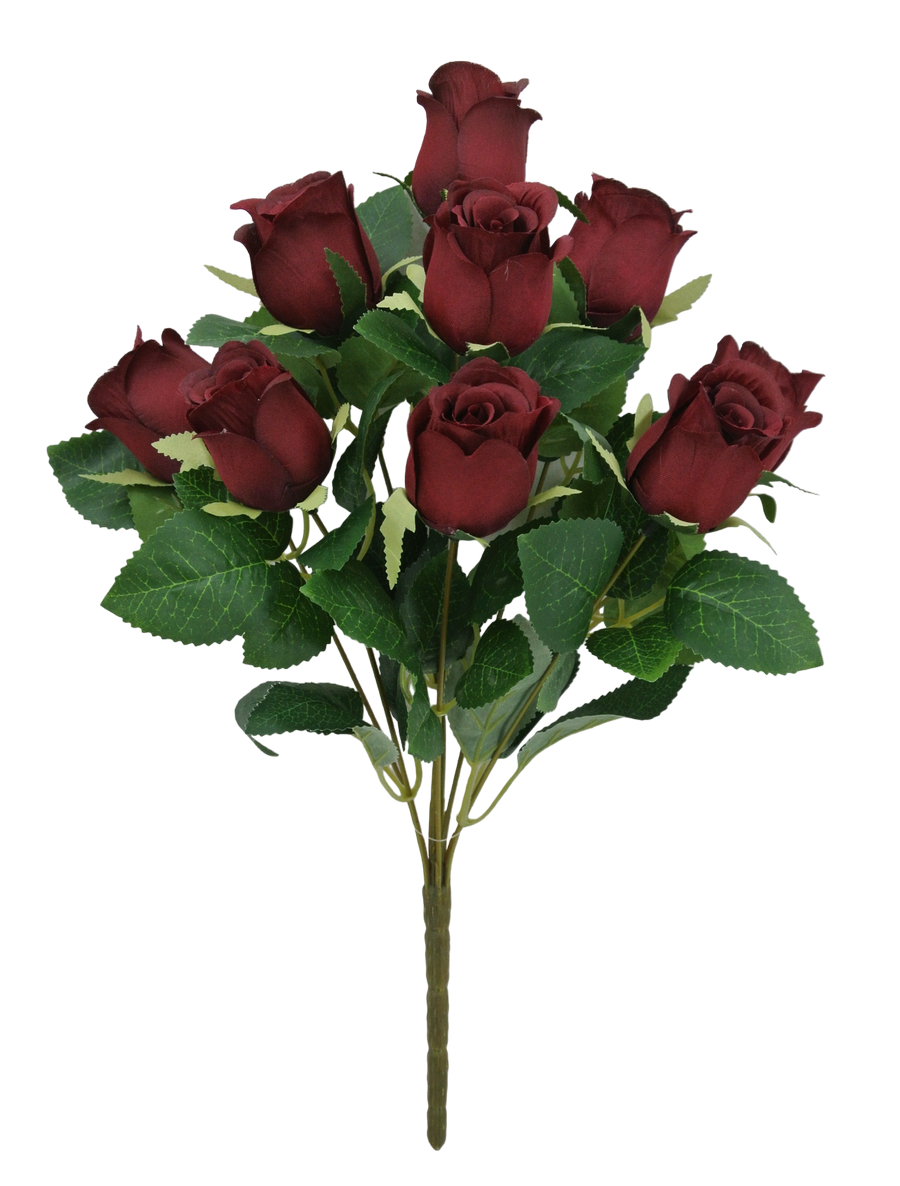17 IN ROSE BUD BUSH X 9 -84885-BG